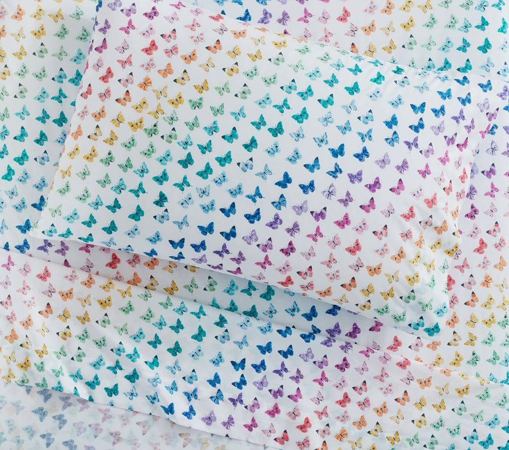 Organic Aria Butterfly Sheet Set & Pillowcases